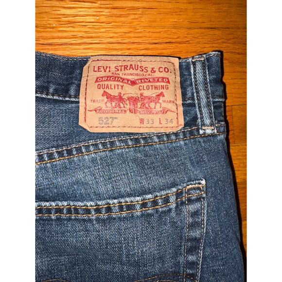 Levi’s 527 Bootcut Jeans Men’s W33 L34 Distressed Rear Patch Vintage Y2K - Picture 7 of 7